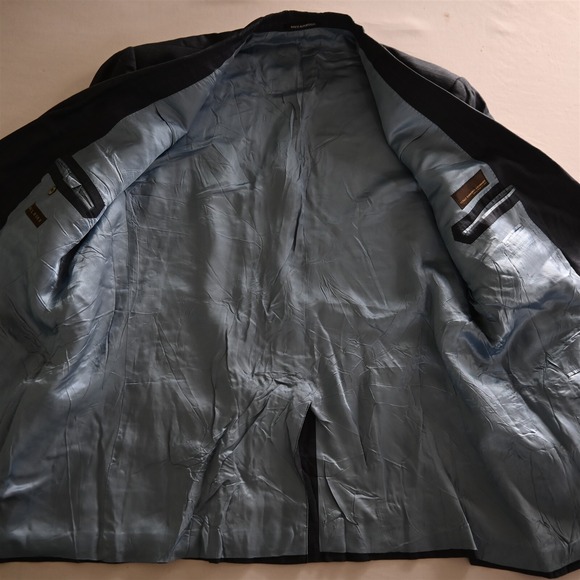 Vitale Barberis Canonico 50R Blue Glenn Check Wool Blazer Suit Jacket Sport Coat - Picture 5 of 16